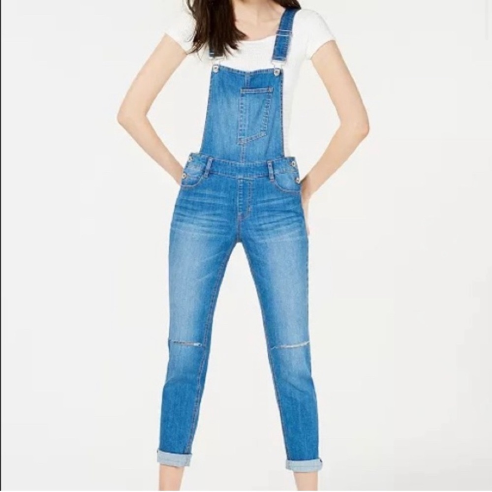 NWT Dollhouse Juniors Skinny Denim Overalls in Skylark size 3